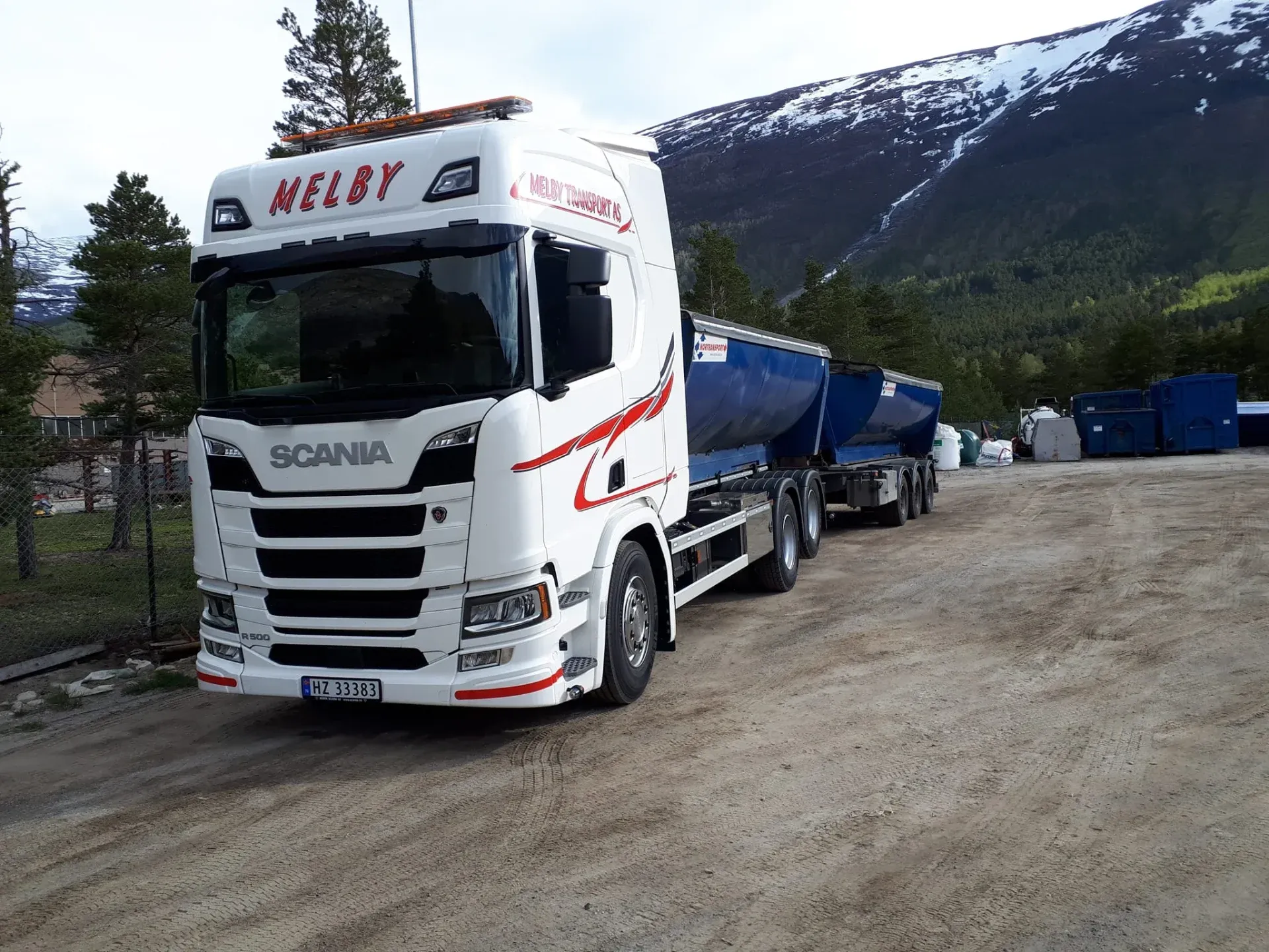 Melby Transport tankbil for septiktømming i Skjåk og Lom